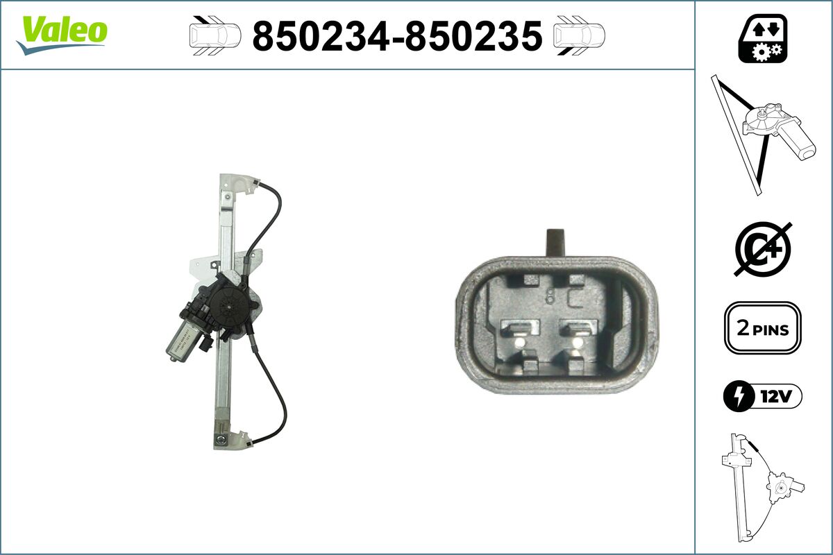 Window Regulator - 850234 VALEO